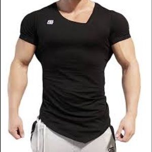 Black, Long length, body engineers workout shirt